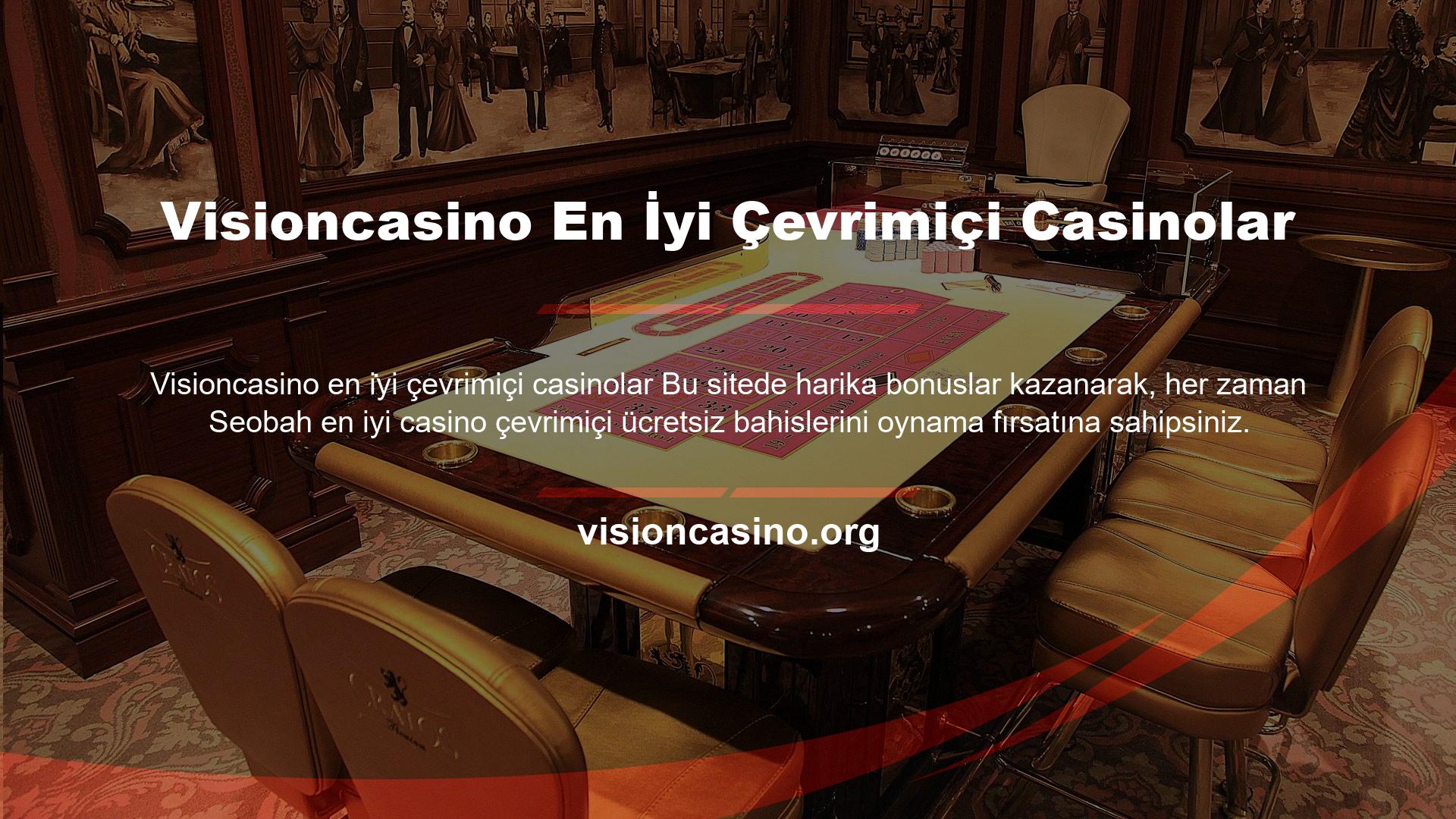 Visioncasino en iyi çevrimiçi casinolar