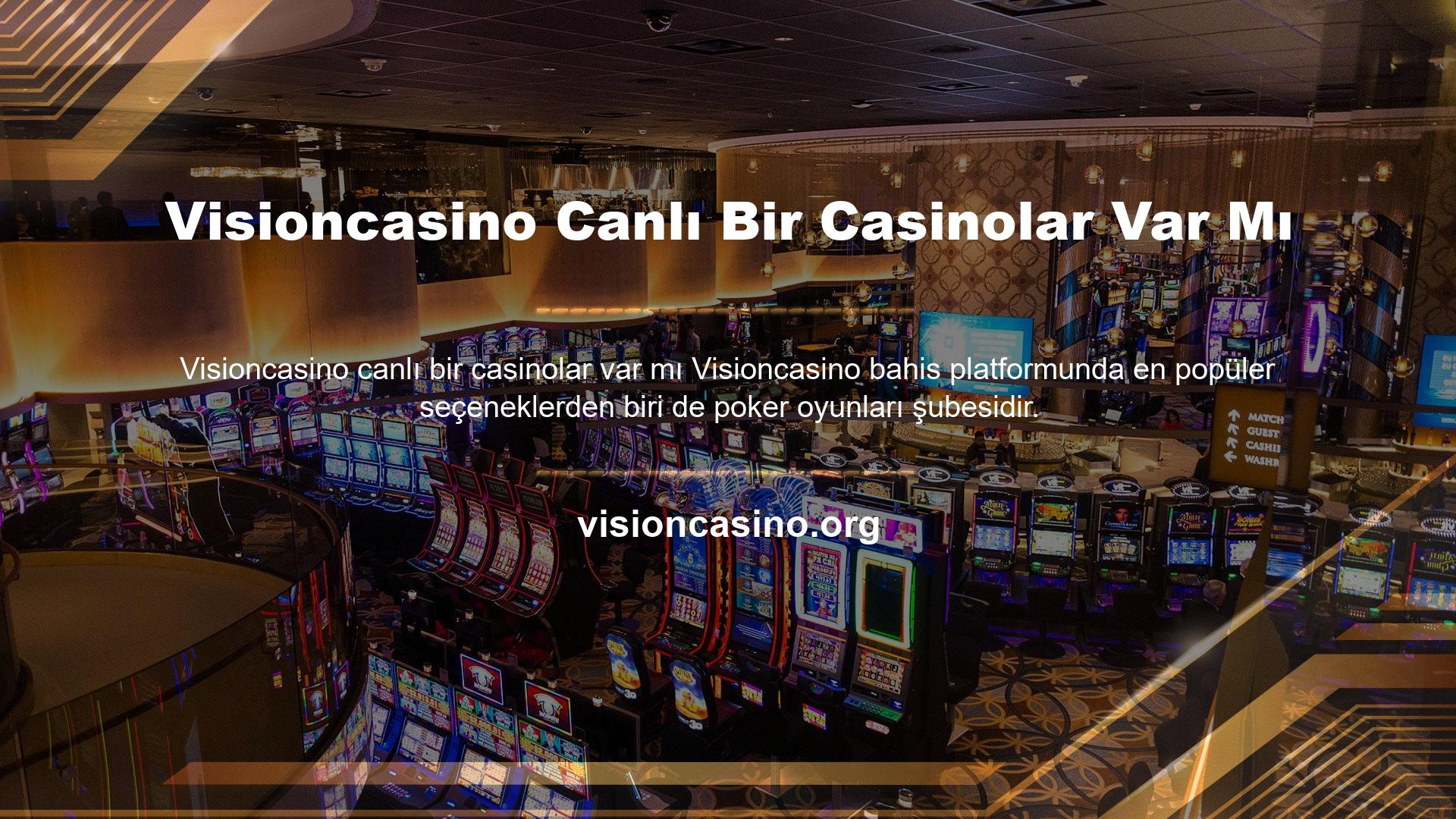 Visioncasino Canlı Bir Casinolar Var Mı