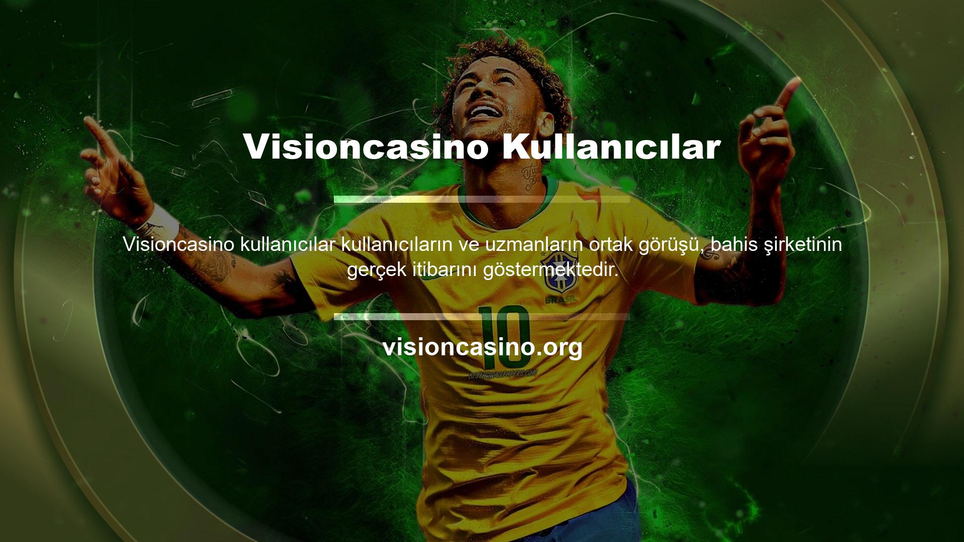 Visioncasino için gerçek oyuncuların ve oyun uzmanlarının görüşleri, sunulan hizmetlerin güvenilirliğini ve kalitesini teyit etmektedir